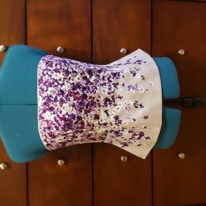 WHBM Lavender Floral Cascade Bustier